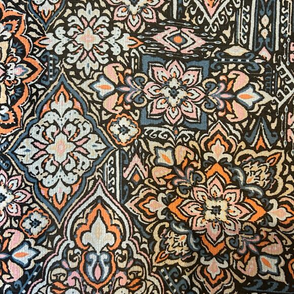 Torrid Kimono Open Top Shirttail Floral Black Pastel SZ 2X Boho Cottage Y2K - Picture 7 of 9